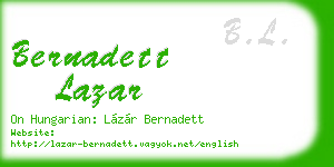 bernadett lazar business card