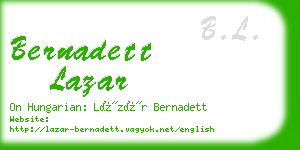 bernadett lazar business card